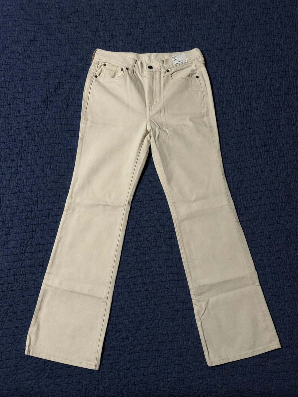 J.Crew Cream Off-White Slim Bootcut Jean Highrise NWT